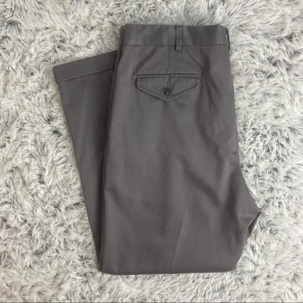 Land's End Men's Grey Pleated Dress Slacks Size 36R